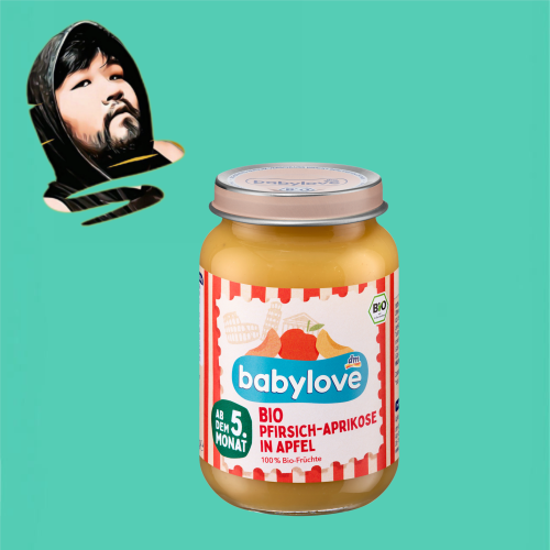 德国代购【全场满300包邮】babylove5个月+有机桃子杏苹果泥190g