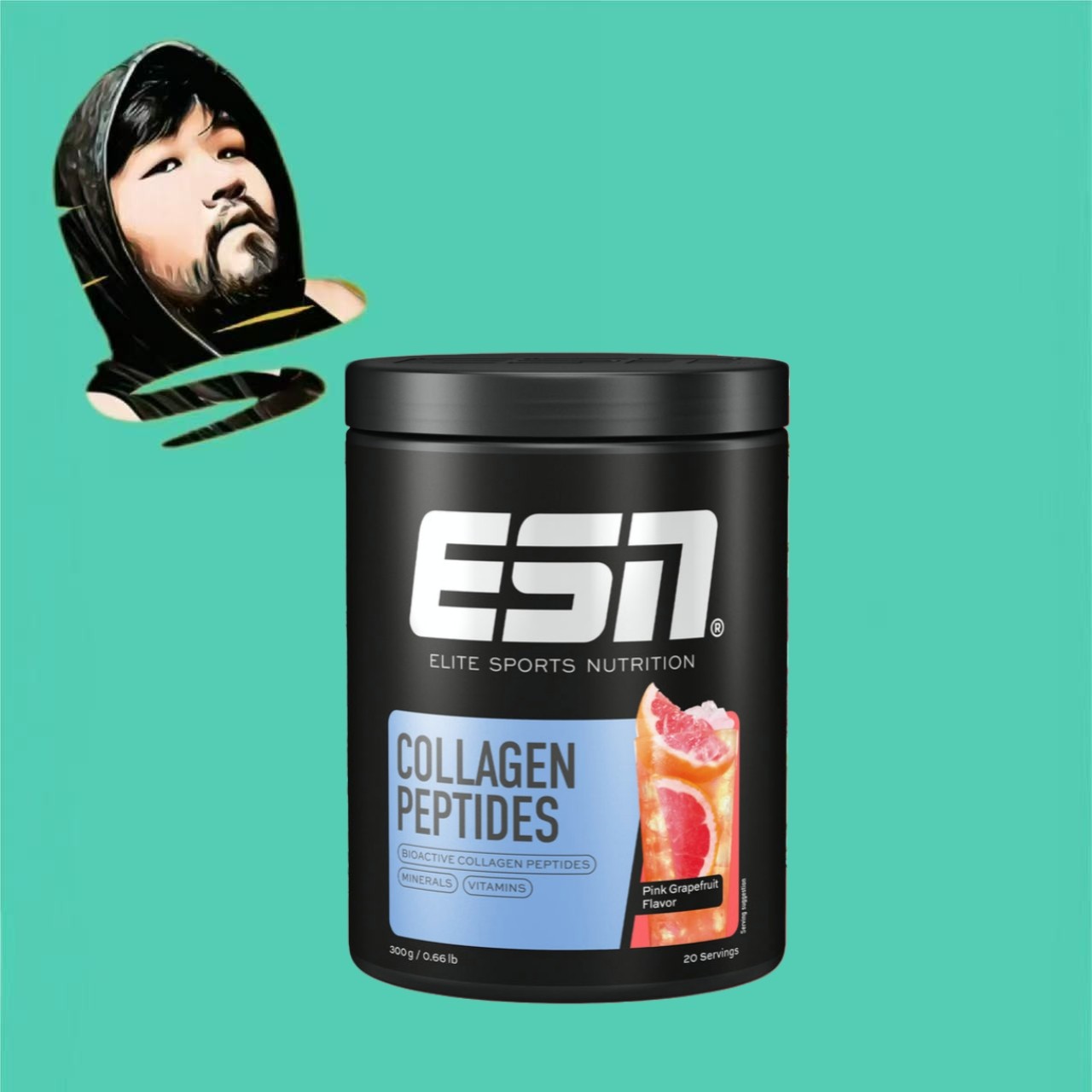 德国直邮【全场满300包邮】ESN胶原蛋白肽粉红柚子味300g