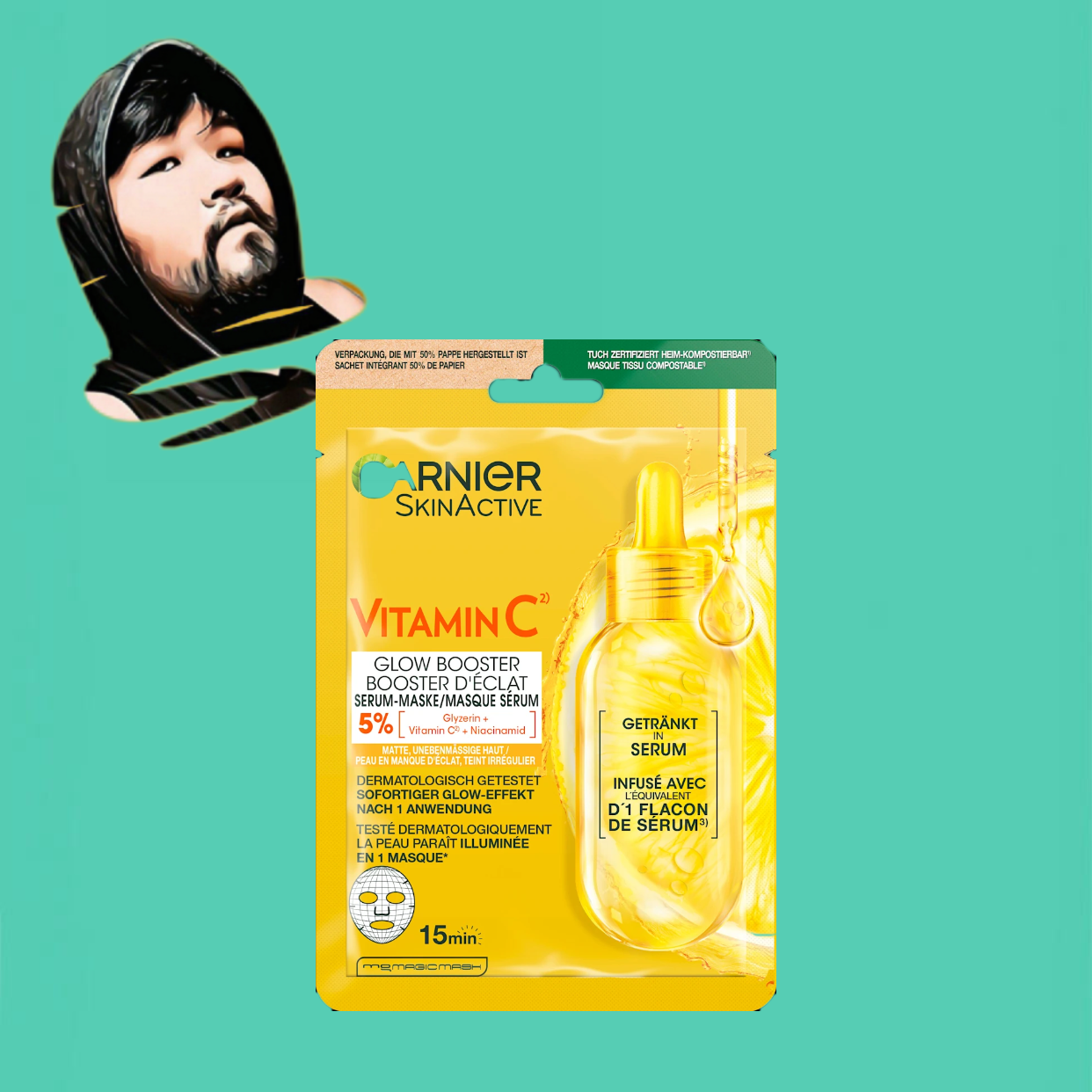 德国直邮【满300包邮】GARNIER卡尼尔玻尿酸维生素C深层滋养面膜