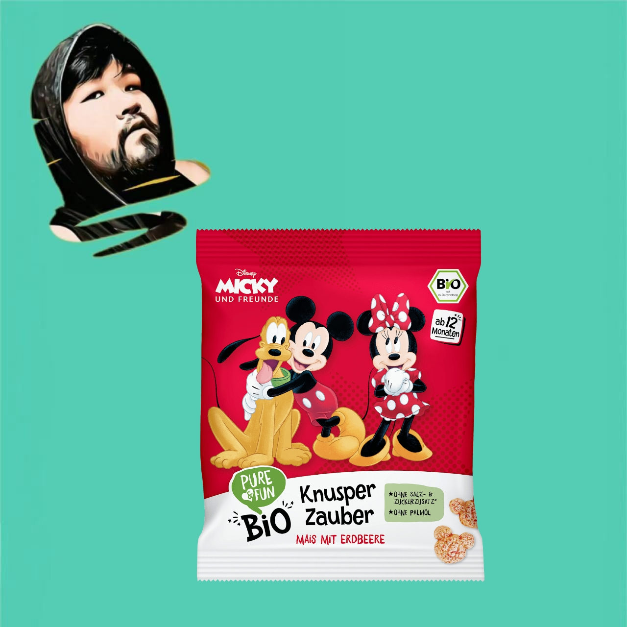 德国直邮【满300包邮】PURE&FUN12个月+有机草莓玉米饼干脆30g