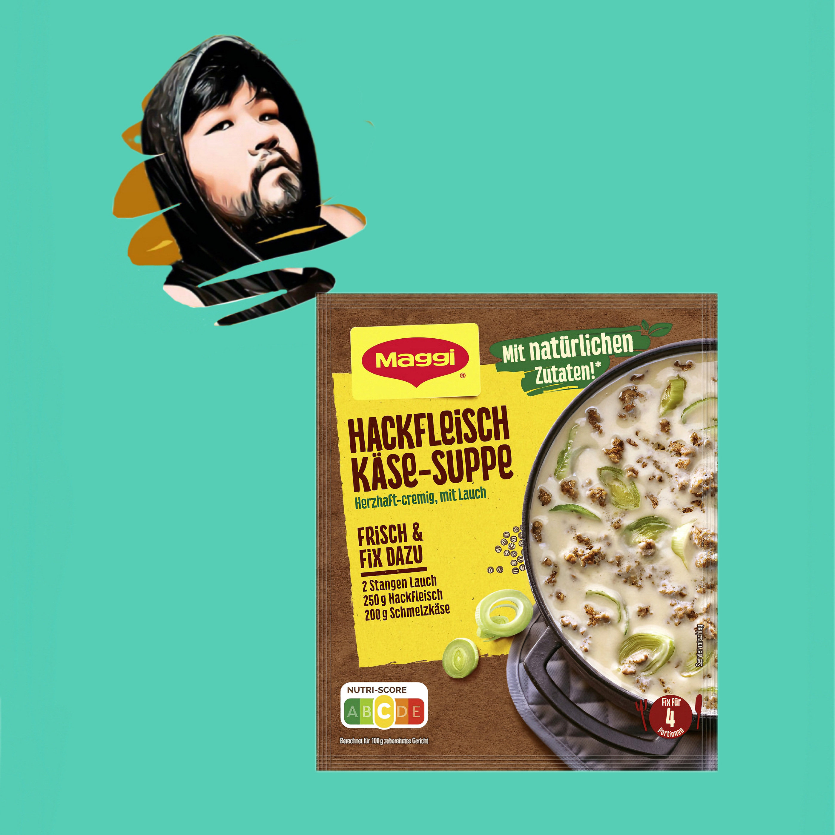 德国直邮【全场满300包邮】Maggi肉末芝士浓汤料理包46g