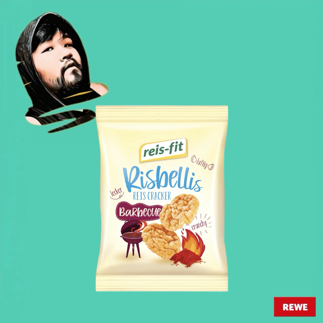 德国直邮【全场满300包邮】Reis-fit烧烤味米饼40g