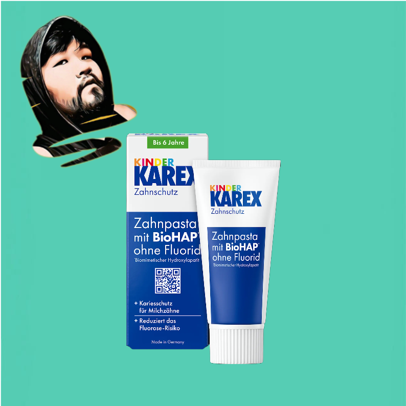 德国直邮【全场满300包邮 】KAREX儿童无氟牙膏0-6岁50ml