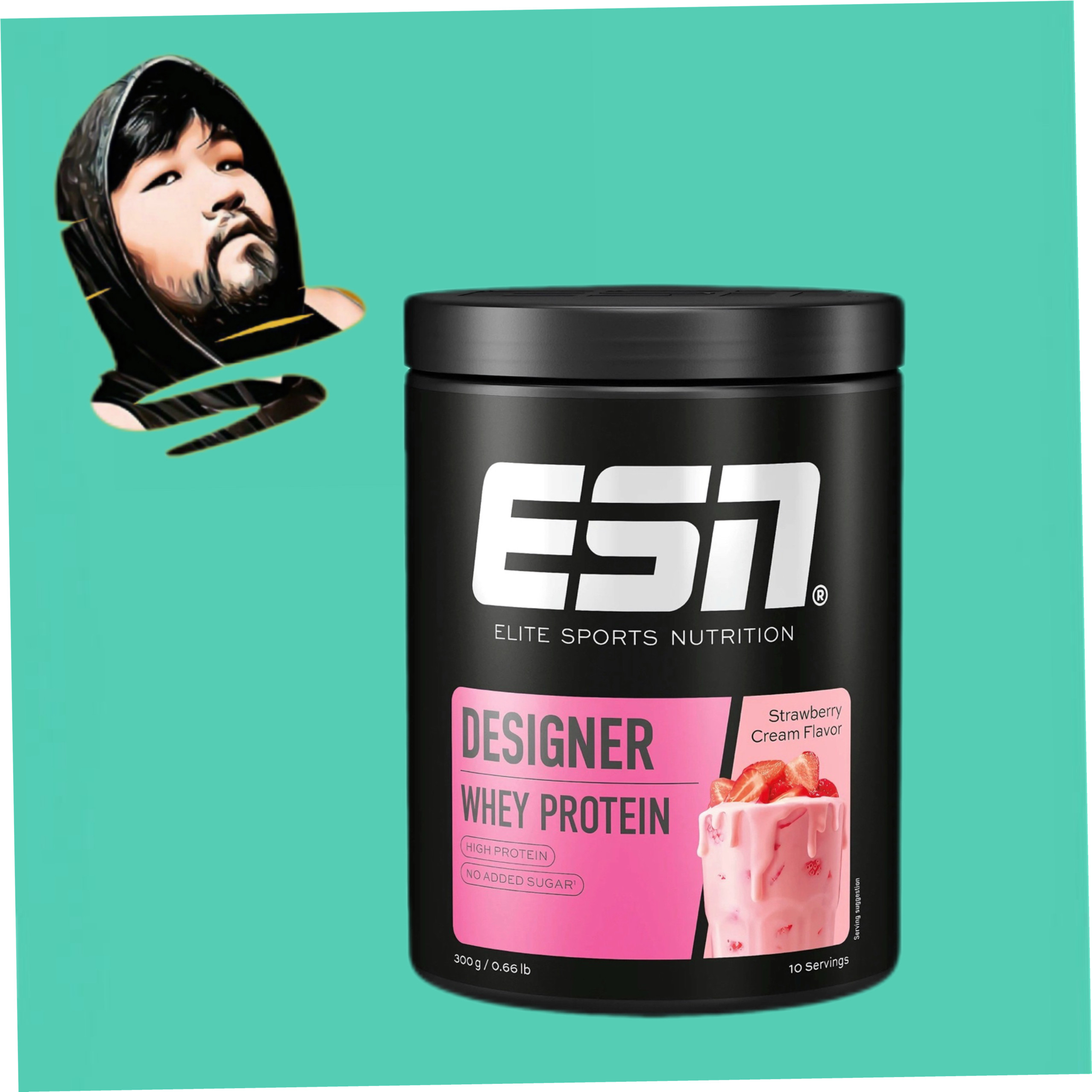 德国直邮【全场满300包邮】ESN奶油草莓味蛋白粉300g