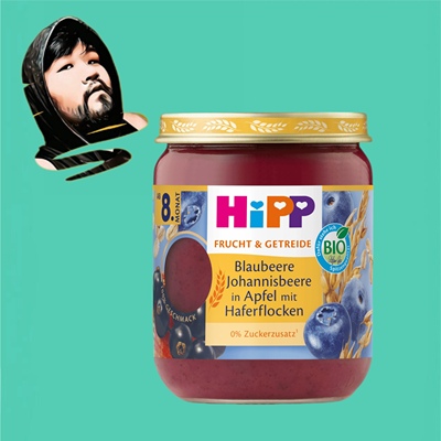 德国直邮【满300包邮】Hipp有机8个月+有机蓝莓醋栗苹果泥160g