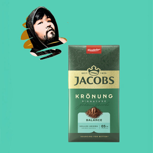 德国直邮 【全场满300包邮】Jacobs皇冠少咖啡因平衡咖啡粉500g