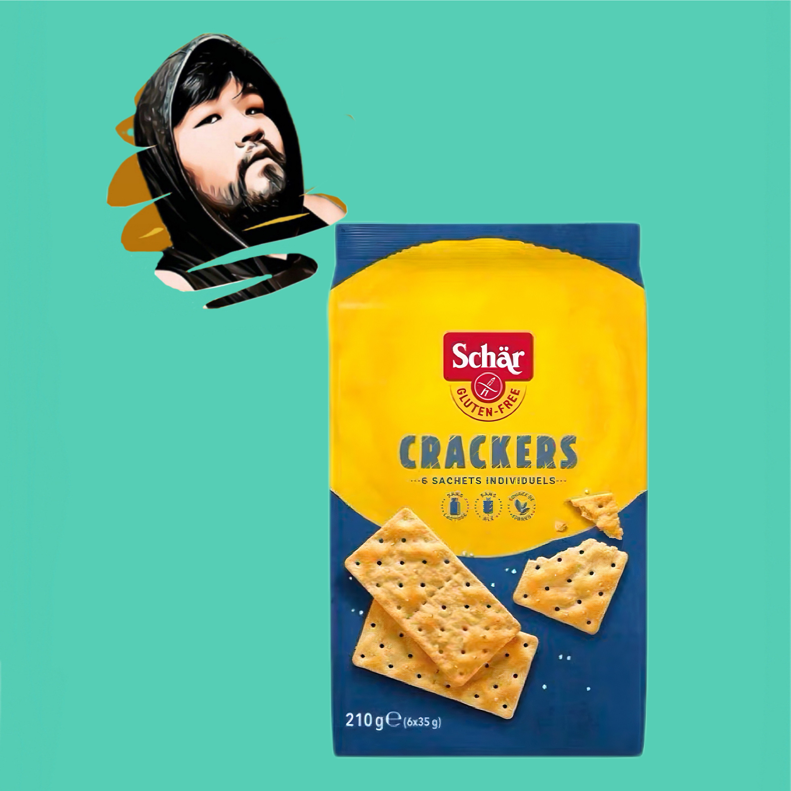 德国直邮【全场满300包邮】schar无麸质海盐酥脆苏打饼干210g