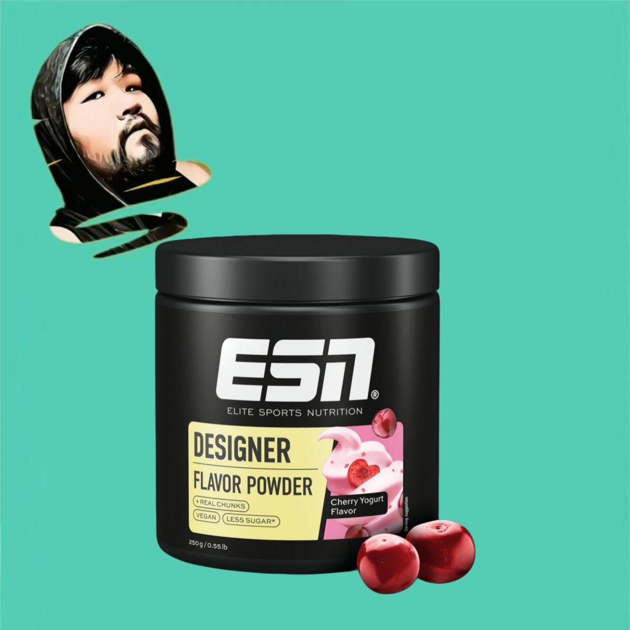 德国直邮【全场满300包邮】ESN樱桃酸奶设计师风味粉250g