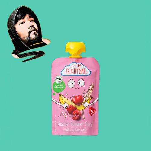 德国直邮【满300包邮】fruchtbar6个月+有机樱桃香蕉谷物果泥100g