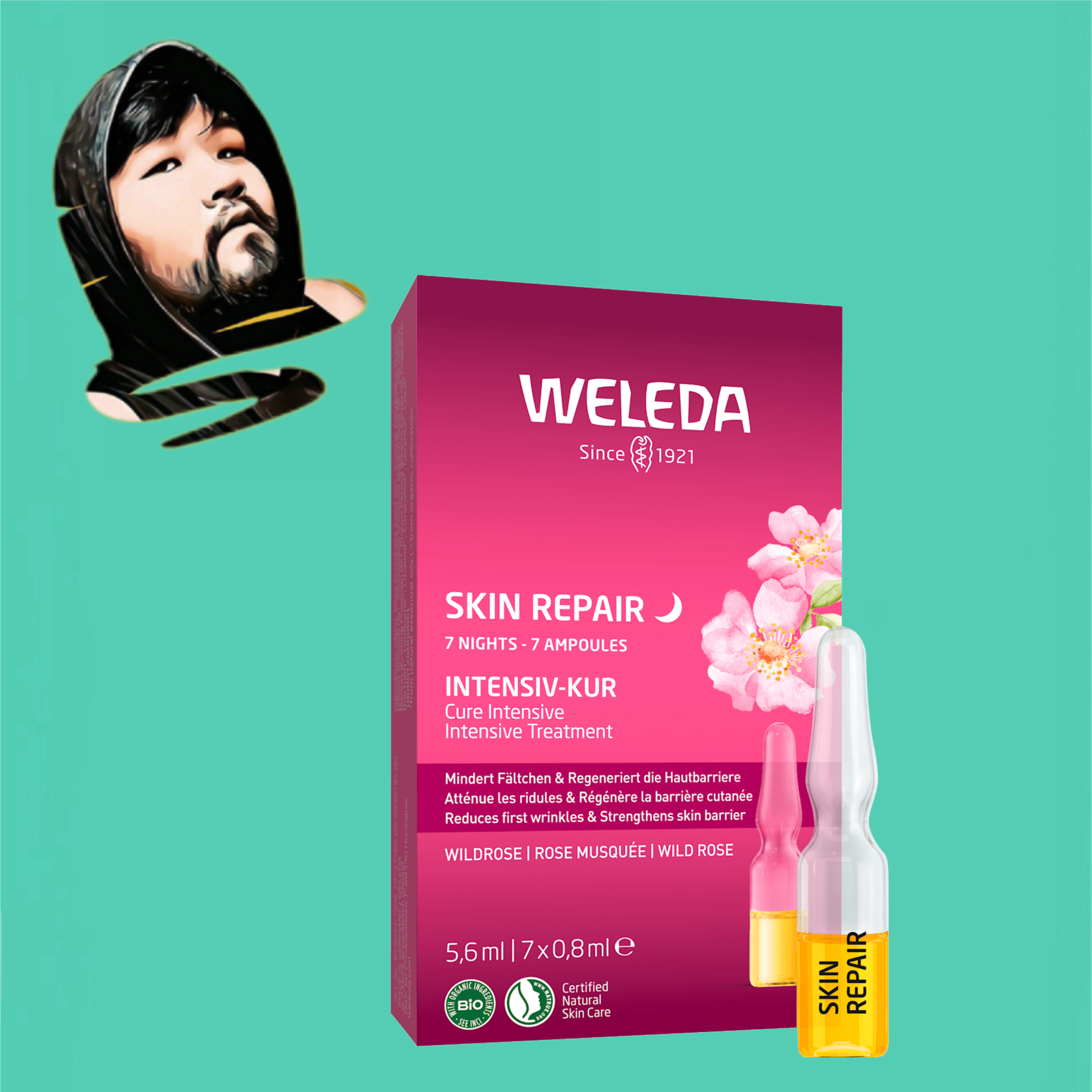 德国直邮【全场满300包邮】WELEDA野蔷薇安瓿7*0.8ml