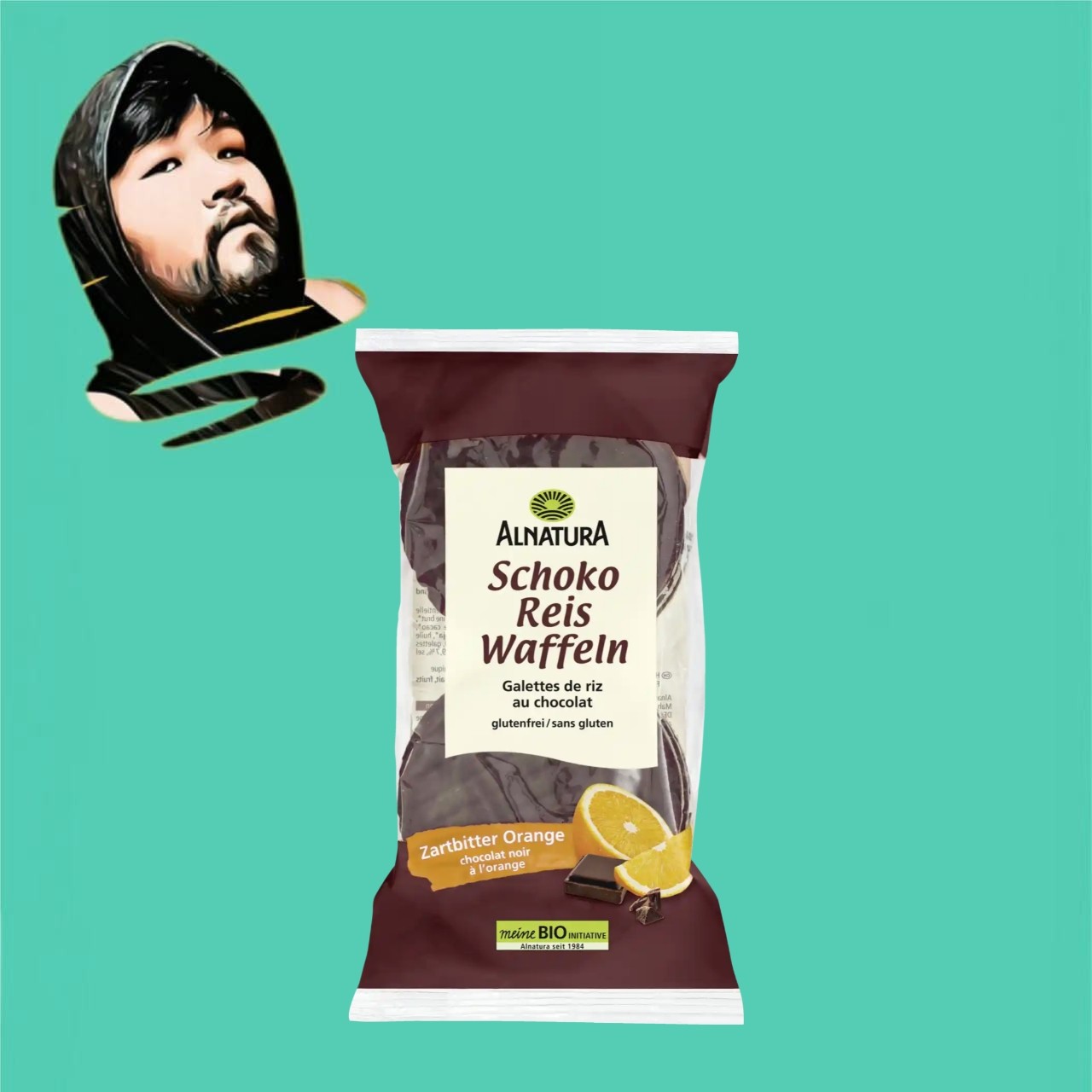 德国直邮【全场满300包邮】Alnatura有机橘子巧克力米饼100g