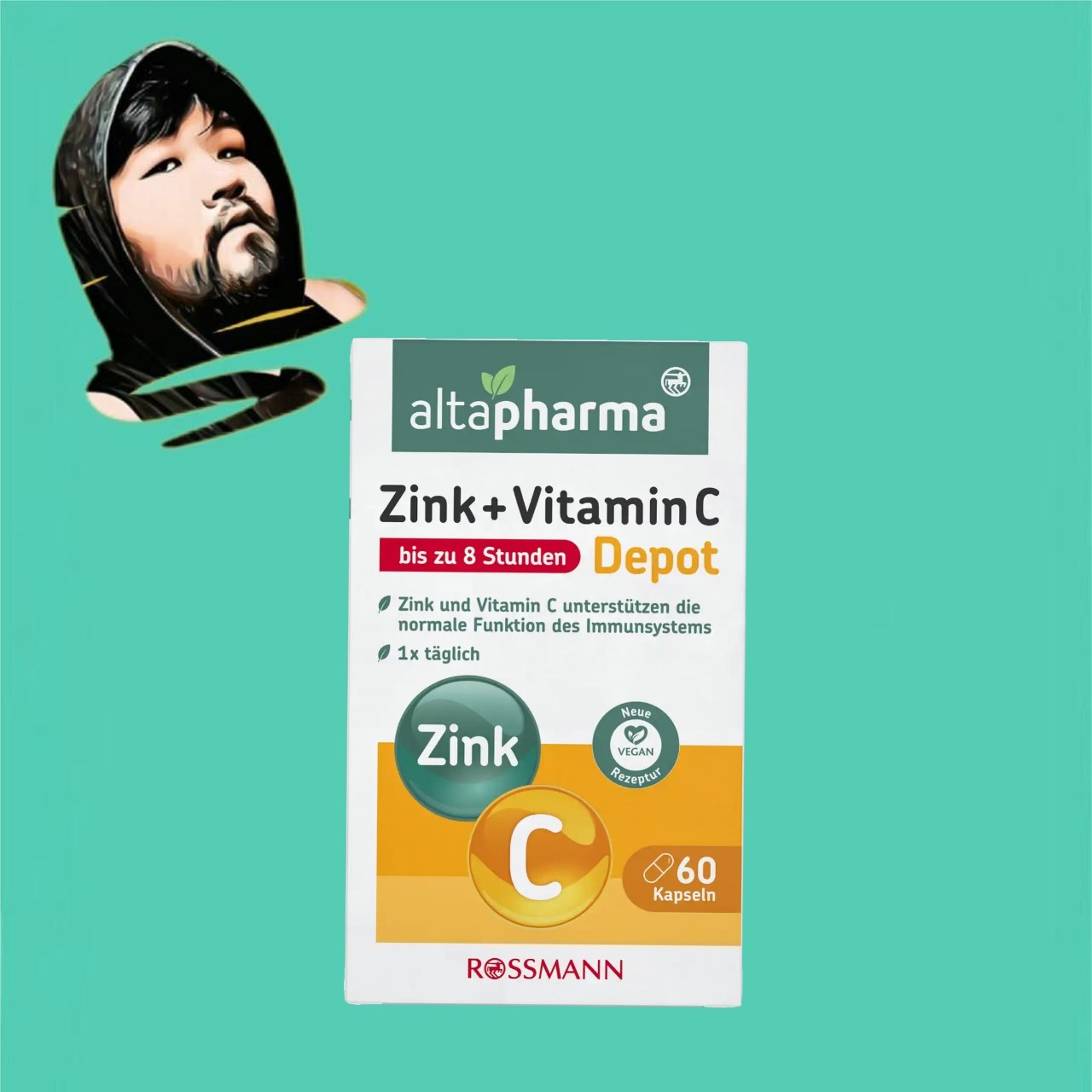 德国直邮【满300包邮】Altapharma维生素c锌缓释片37.5g