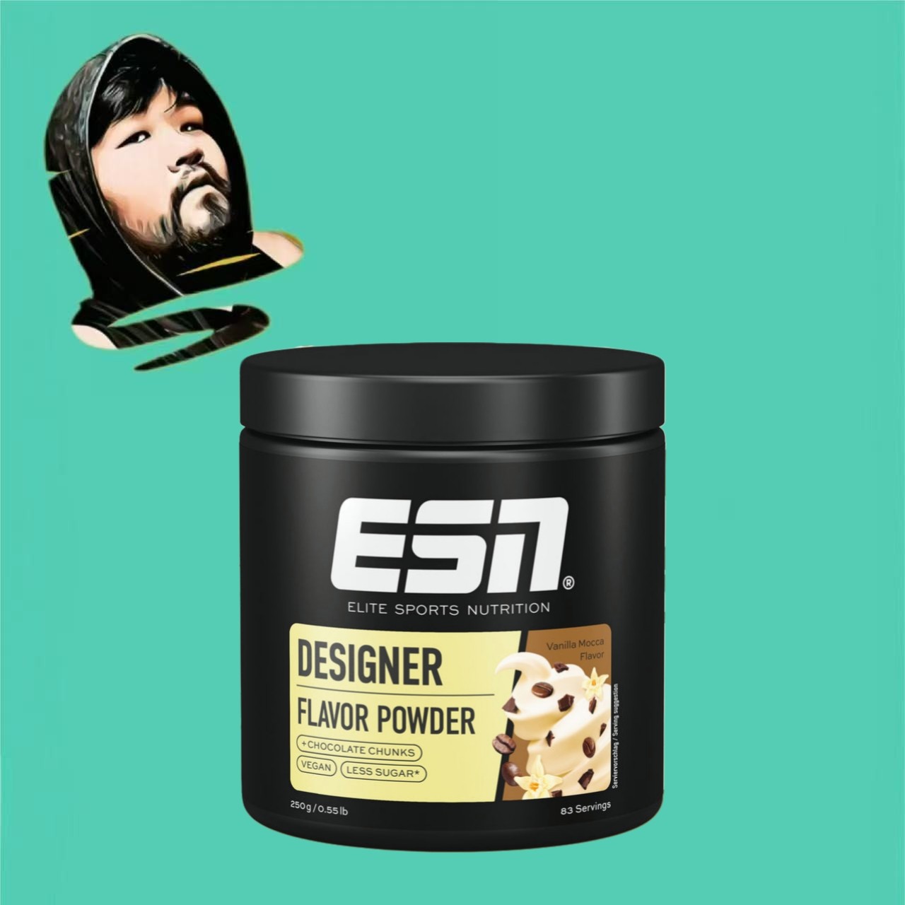 德国直邮【全场满300包邮】ESN香草摩卡设计师风味粉250g