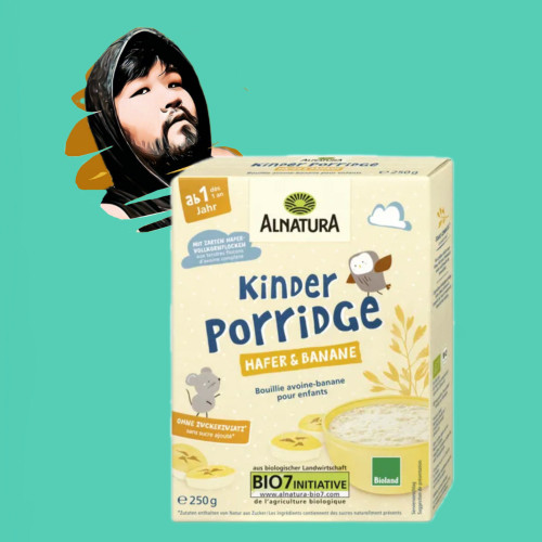 德国直邮满300包邮alnatura安娜图拉+10个月有机燕麦香蕉米糊250g