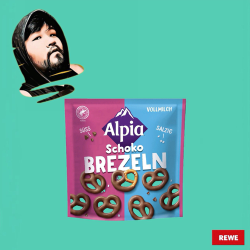 德国直邮【全场满300包邮】Alpia牛奶巧克力八字麻花饼干140g