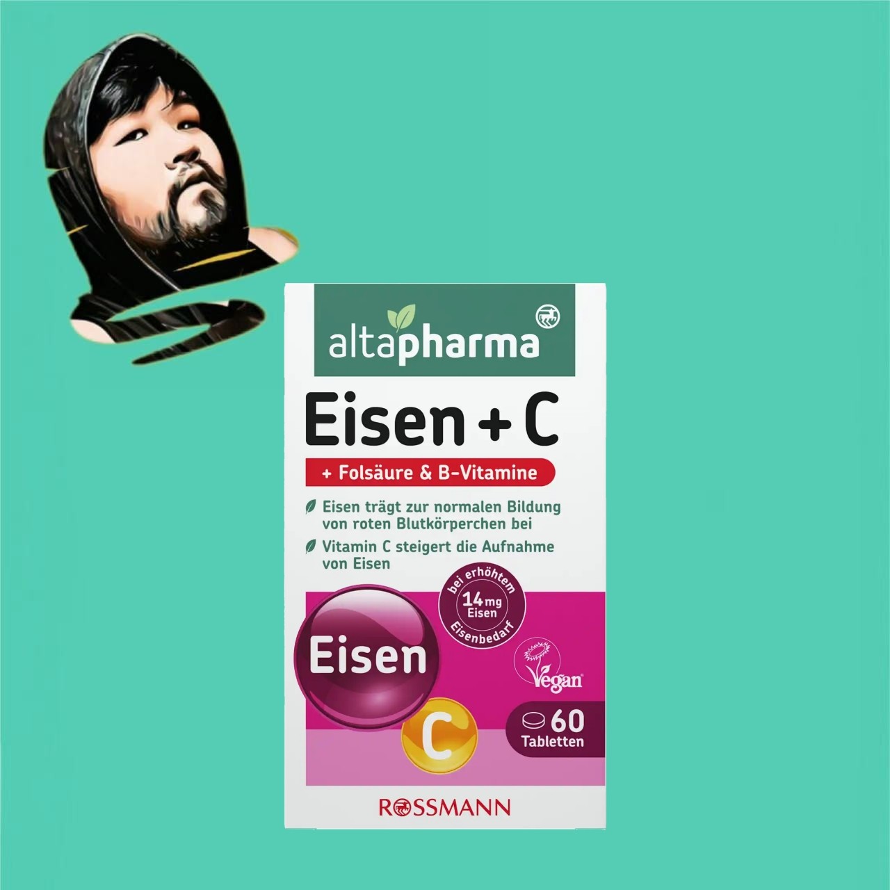 德国直邮【满300包邮】Altapharma无麸质维C铁复合维生素38.4g