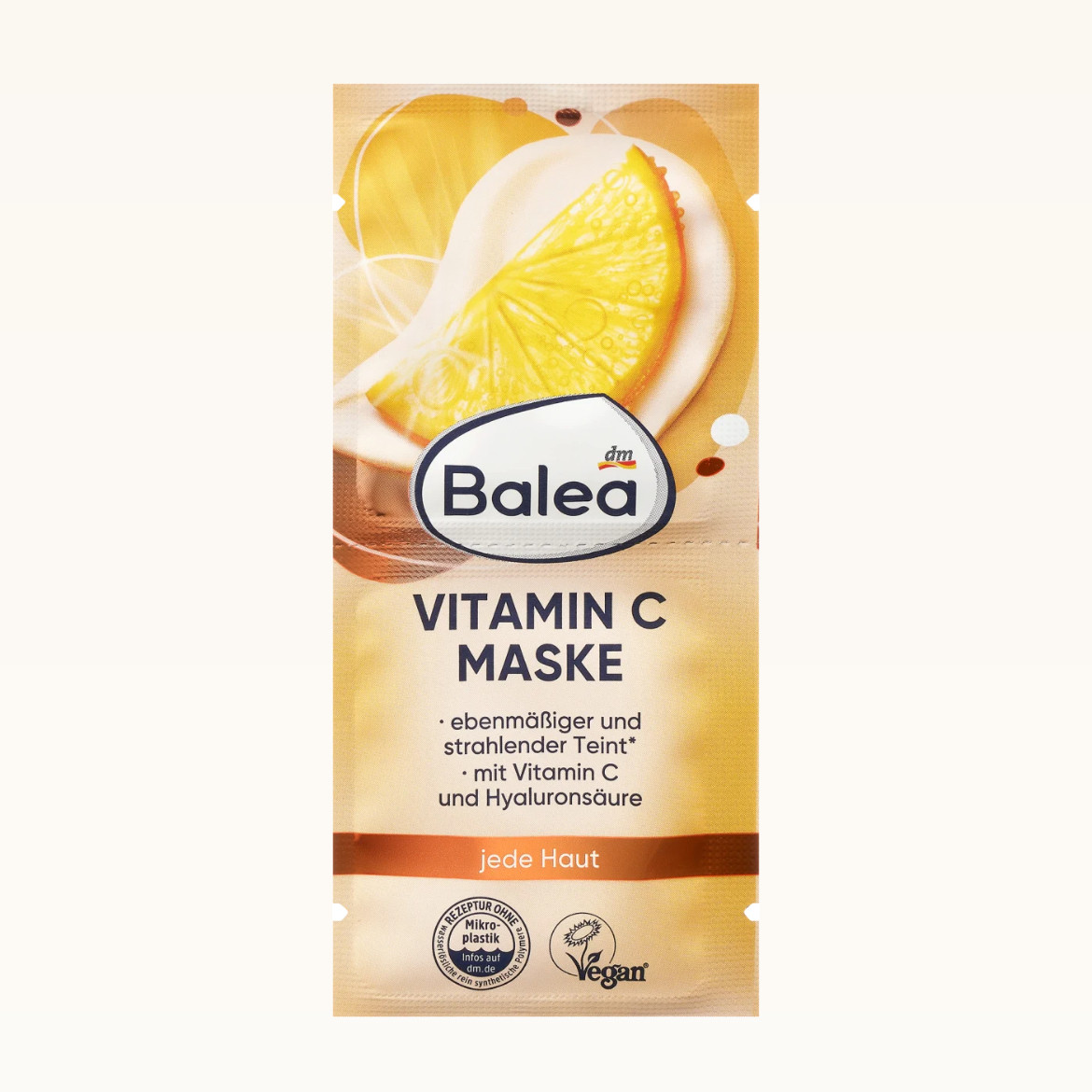 德国直邮满300包邮balea芭乐雅涂抹式清洁面膜16m(2袋装)