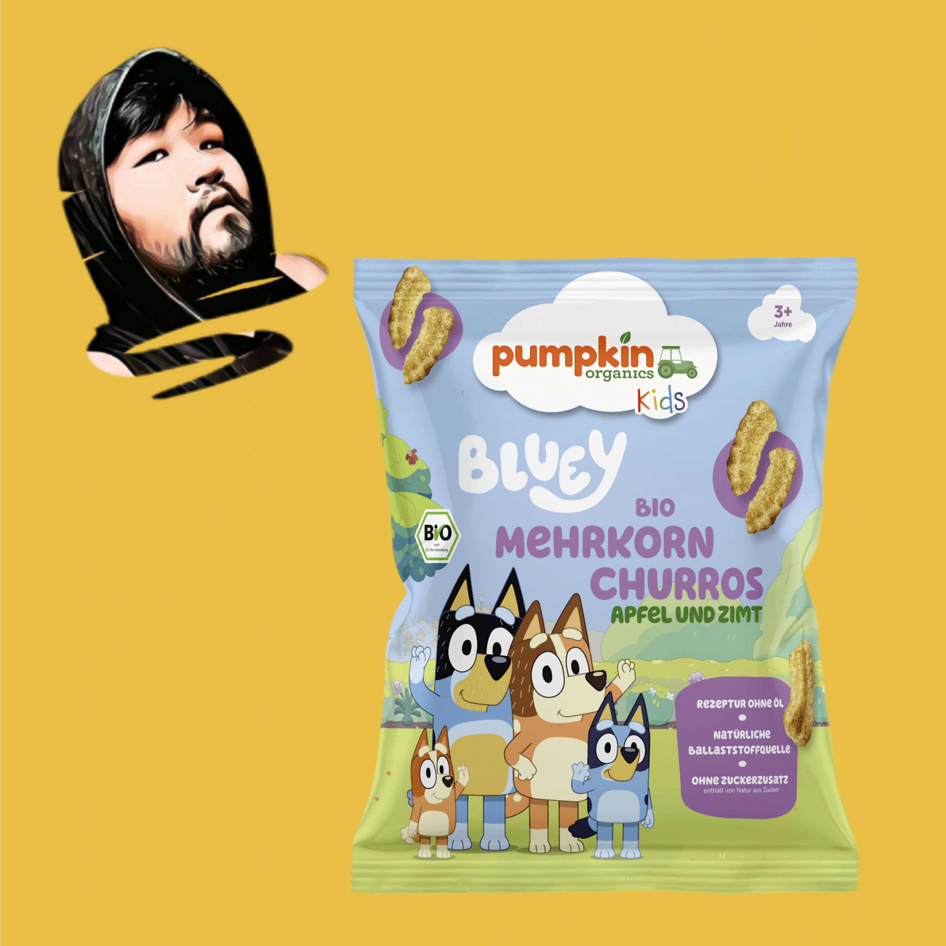 德国直邮【全场满300包邮】pumpkin3岁+有机苹果谷物脆40g