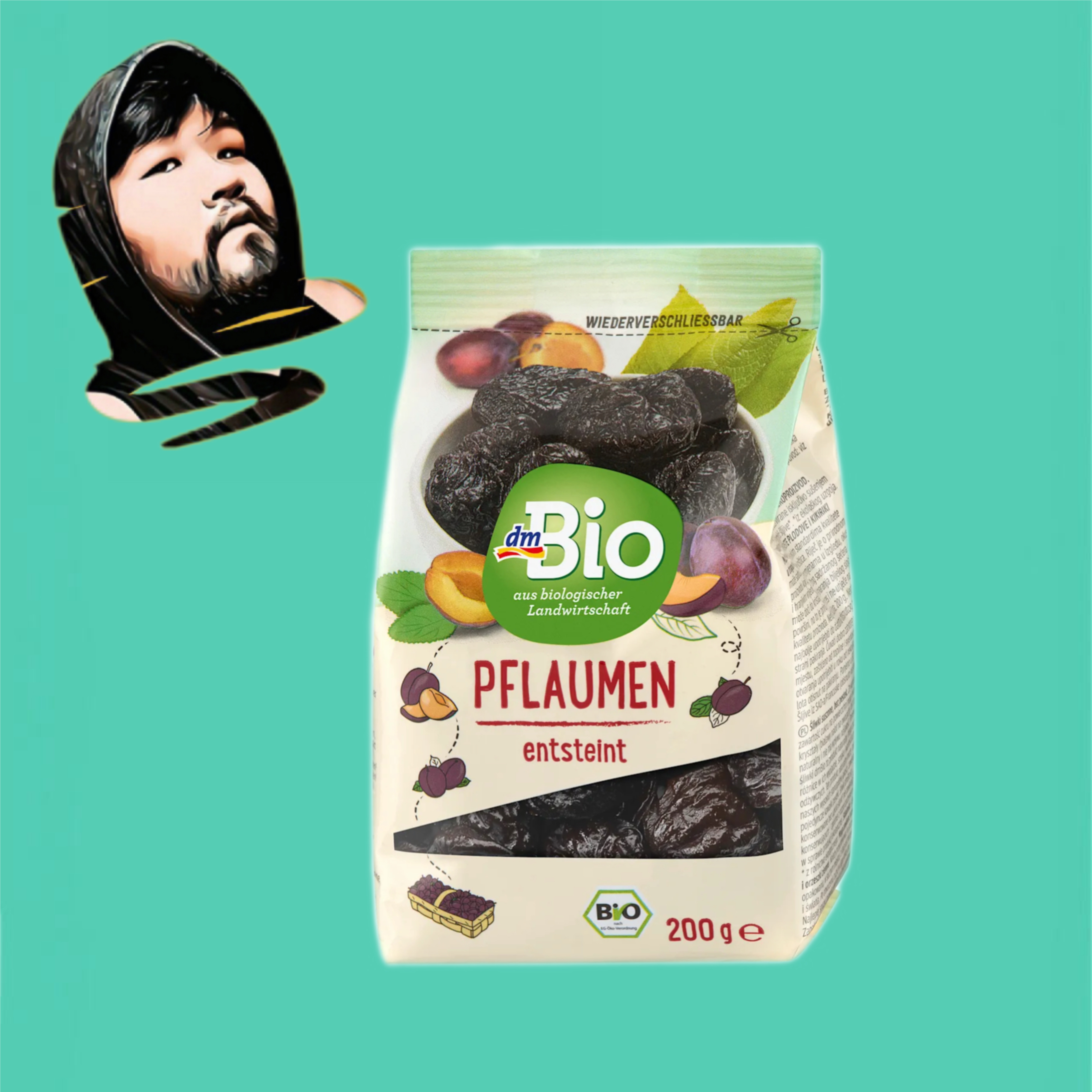 德国直邮【全场满300包邮】dm bio有机无核西梅干200g