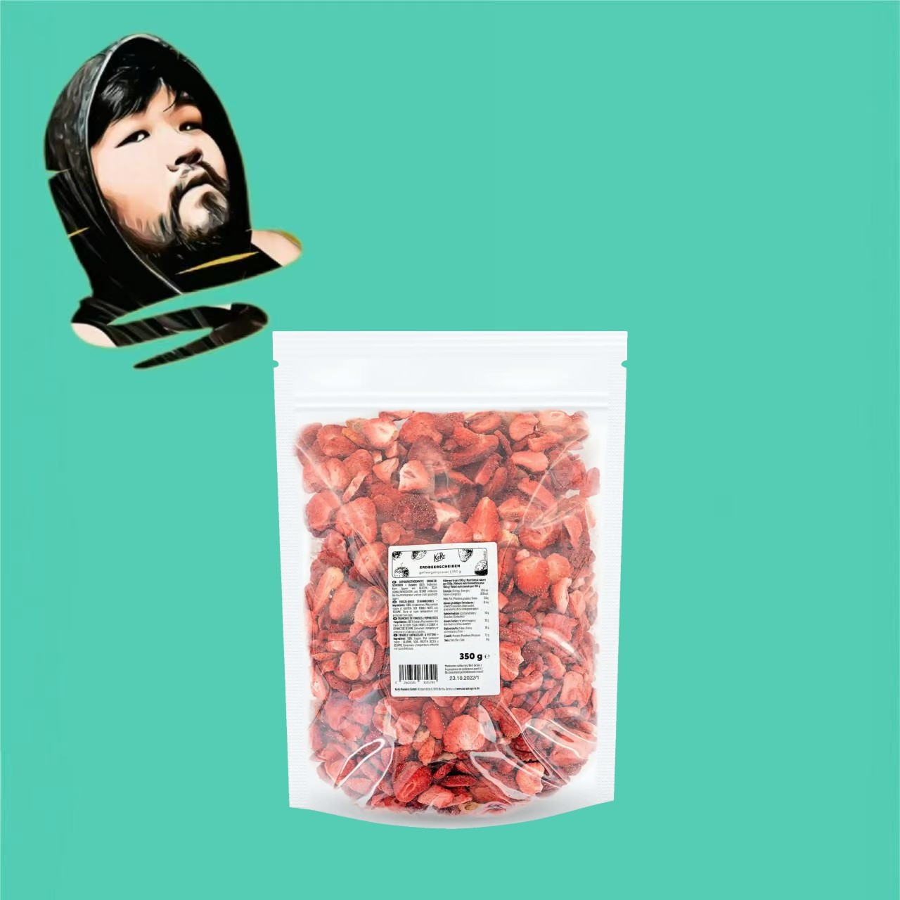 德国直邮【全场满300包邮】KORO冻干草莓片350g