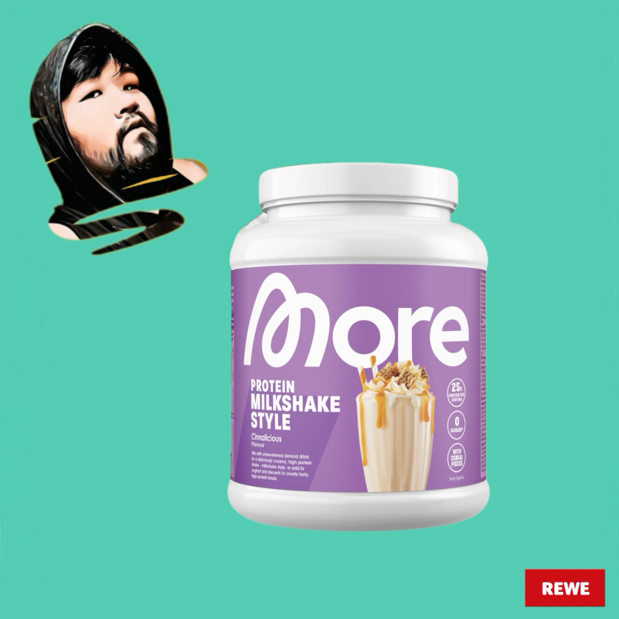 德国直邮【全场满300包邮】More肉桂燕麦脆奶昔蛋白粉600g
