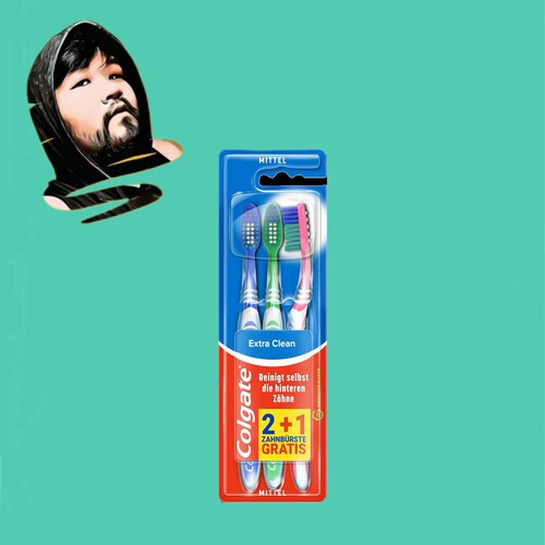 德国直邮【全场满300包邮】Colgate中毛清洁牙刷3支