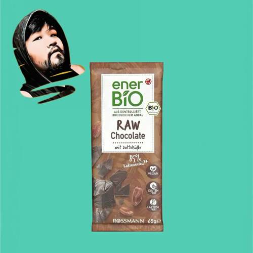 德国直邮【全场满300包邮】ener bio有机椰枣低温生巧克力65g
