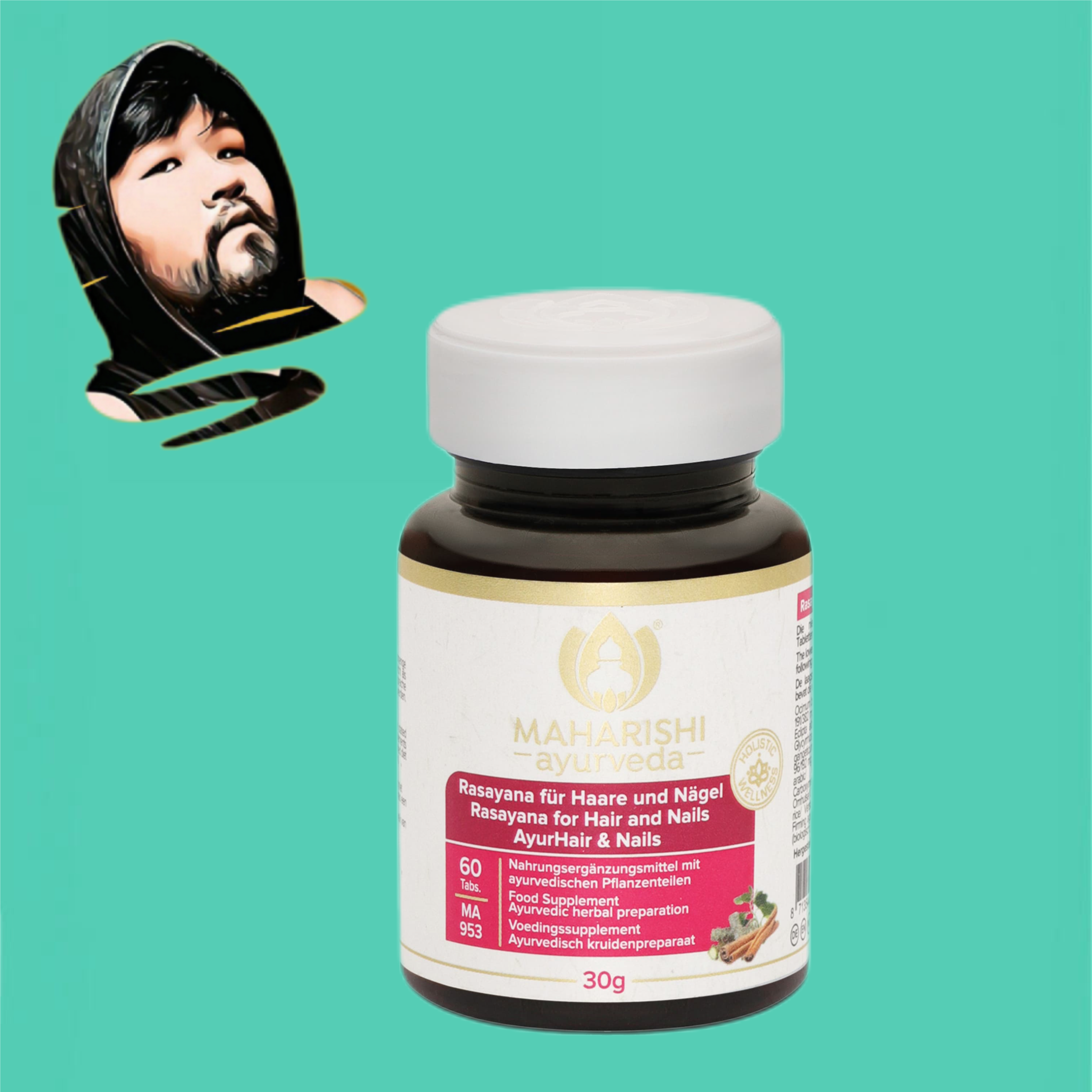 德国直邮【满300包邮】MAHARISHI AYURVEDA拉萨亚那头发维生素30g