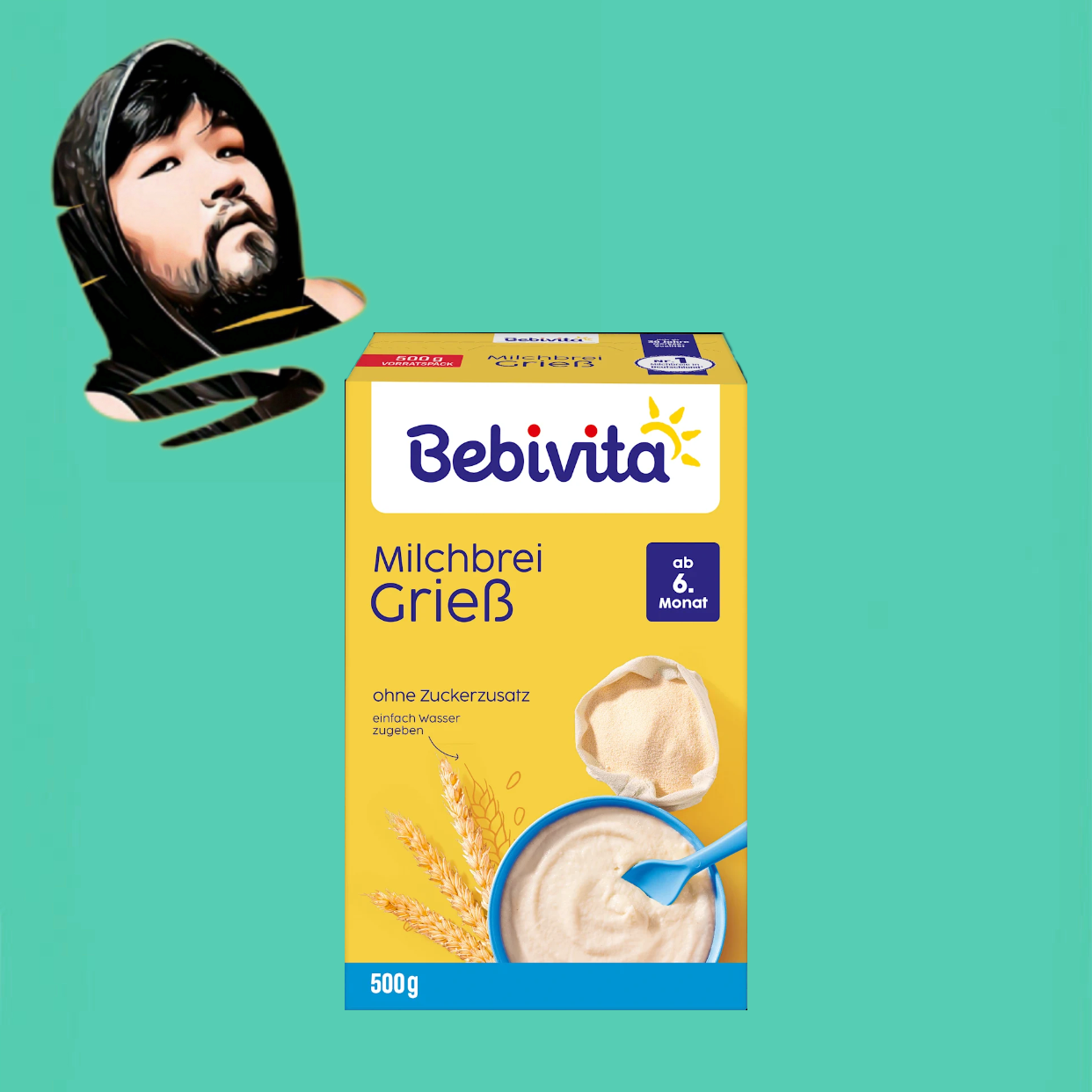德国直邮【全场满300包邮】bebivita6个月+粗麦奶糊500g