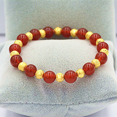 包邮欧币饰品韩国女士手链欧比首饰转运水晶 久不褪色仿黄金串珠