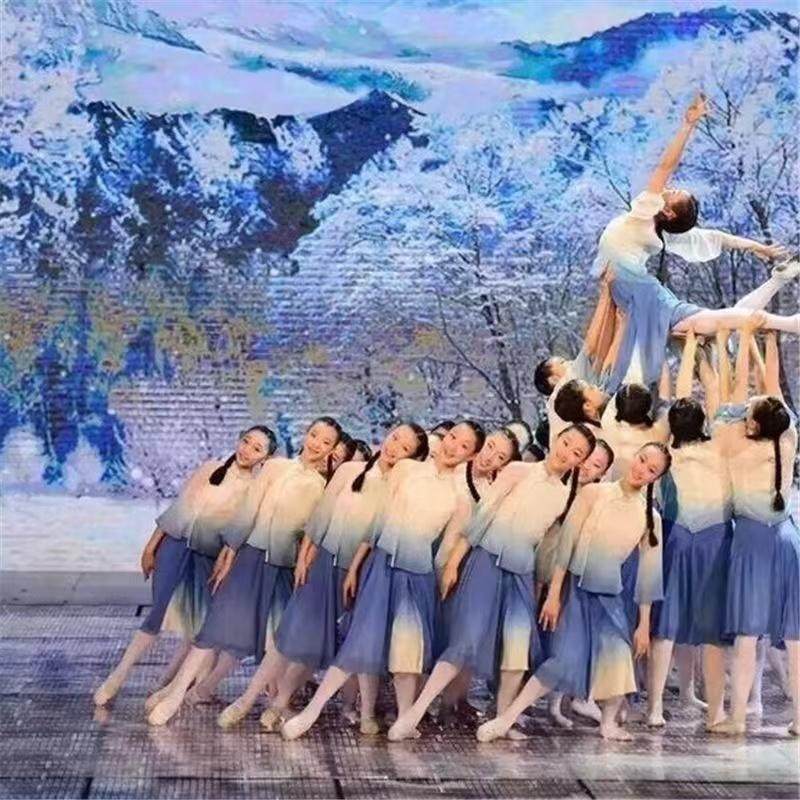 五四青年节沁园春雪舞蹈服男女款追忆1911民国风学生毕业表演服装