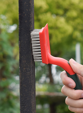 勒塔 不锈钢340工业钢丝刷子185mm 铁丝刷清洁刷除锈去污钢刷工具