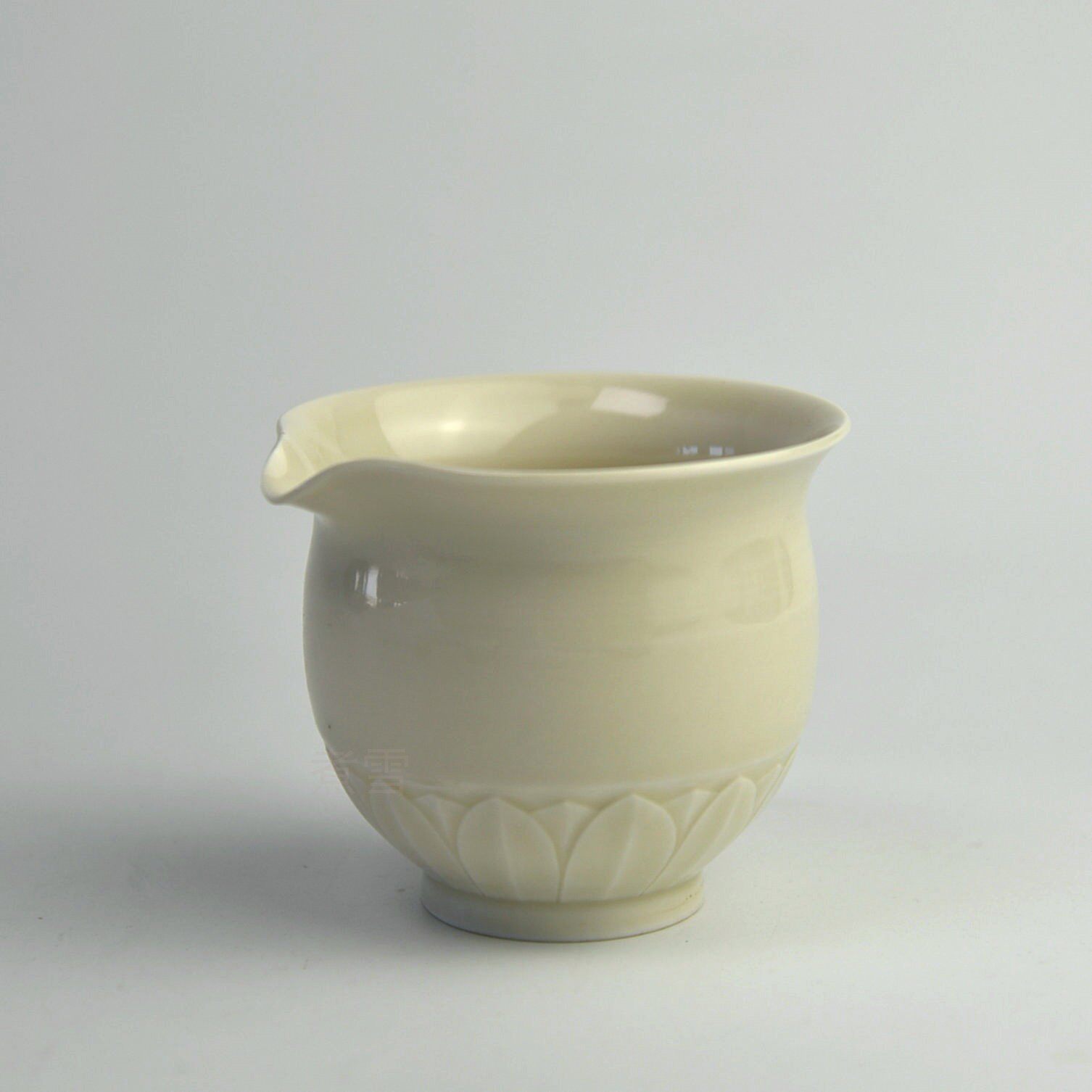 煮雪定瓷原矿釉全手素面公道杯2号基础款宋韵国风定窑茶器精品