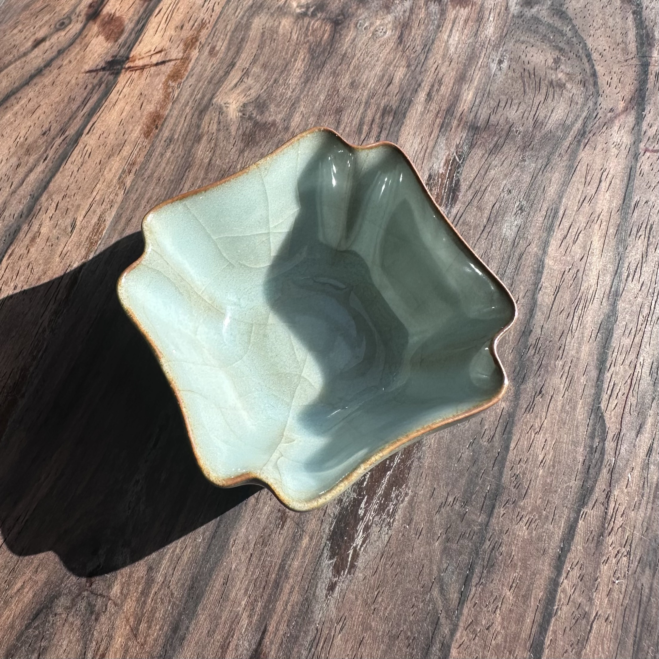 官窑叶氏抽角五方中式风宋瓷茶杯