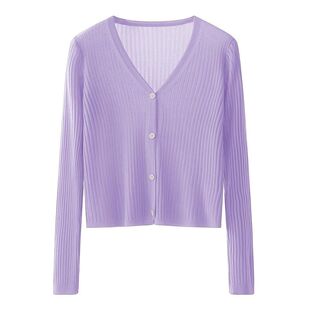 配吊带裙防晒开衫 薄款 外搭冰丝针织衫 小披肩空调衫 外套 女短款 夏季