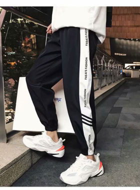 韩版潮流休闲裤男裤子运动束脚裤