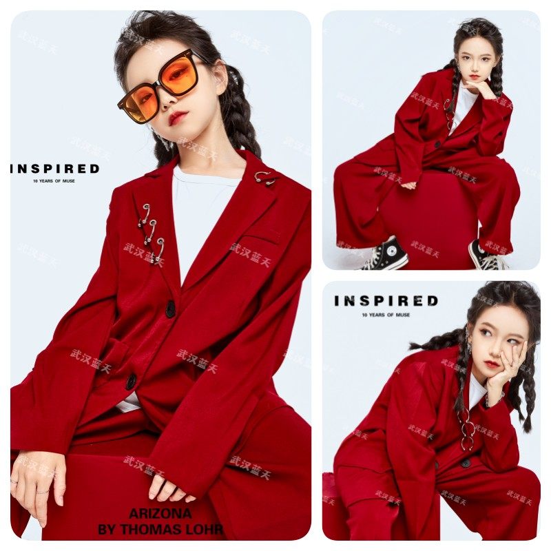 儿童摄影服装时髦洋气英伦西装拍照套装衣服中大童走秀演出艺术照