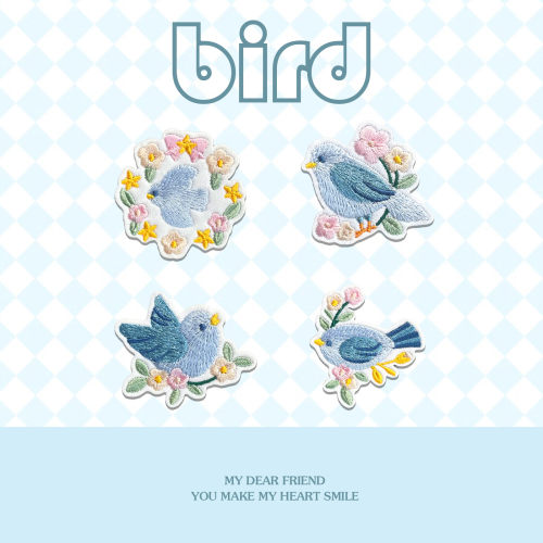 小清新花鸟刺绣补丁贴装饰贴花