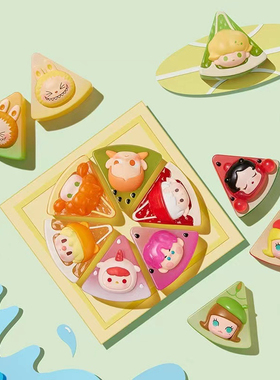 POP MART泡泡玛特果切拼拼系列萌粒潮流玩具手办摆件公仔popbean