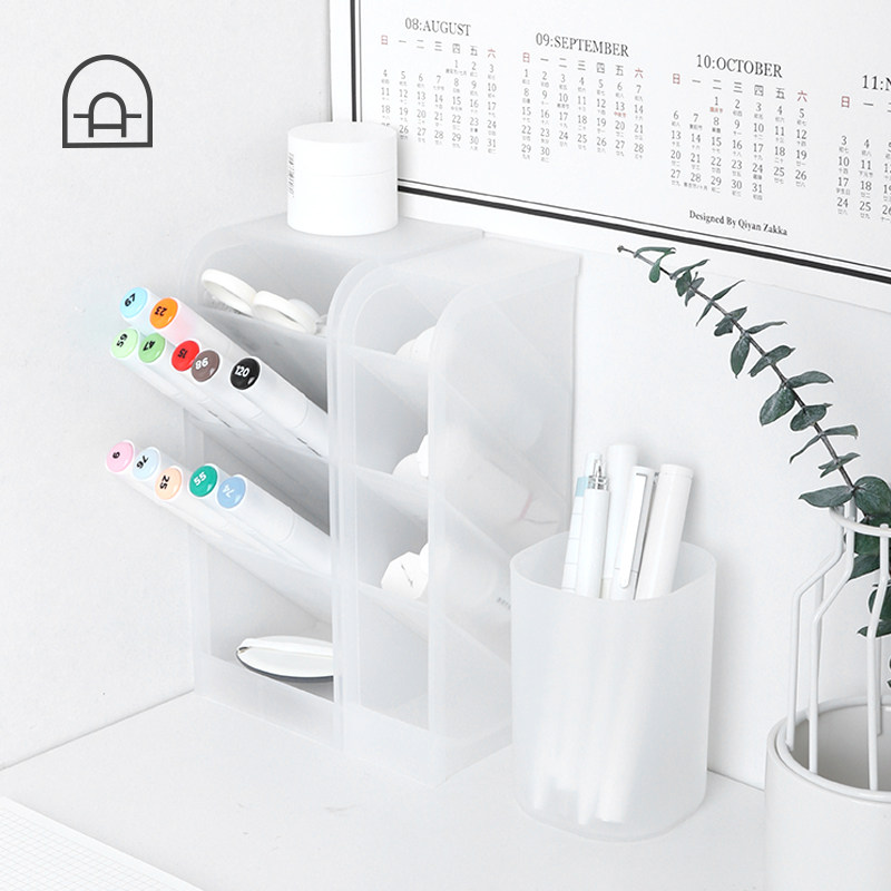 栋哈斜插式笔筒创意多功能女办公室笔架收纳盒小清新桌面整理摆件|msdalam kategori penyatuan simpanan, Rumah Storage Appliances, tangki simpanan, periuk berus - dari Buy2taobao.com untuk memberikan perkhidmatan ejen Taobao profesional membeli