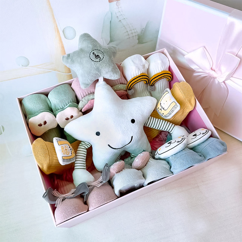 网红婴儿公主王子袜玩具礼盒套装新生儿女宝宝满月百天周岁礼物,童装/婴儿装/亲子装,婴儿礼盒,淘宝优惠券,粉丝福利购,淘宝优惠卷