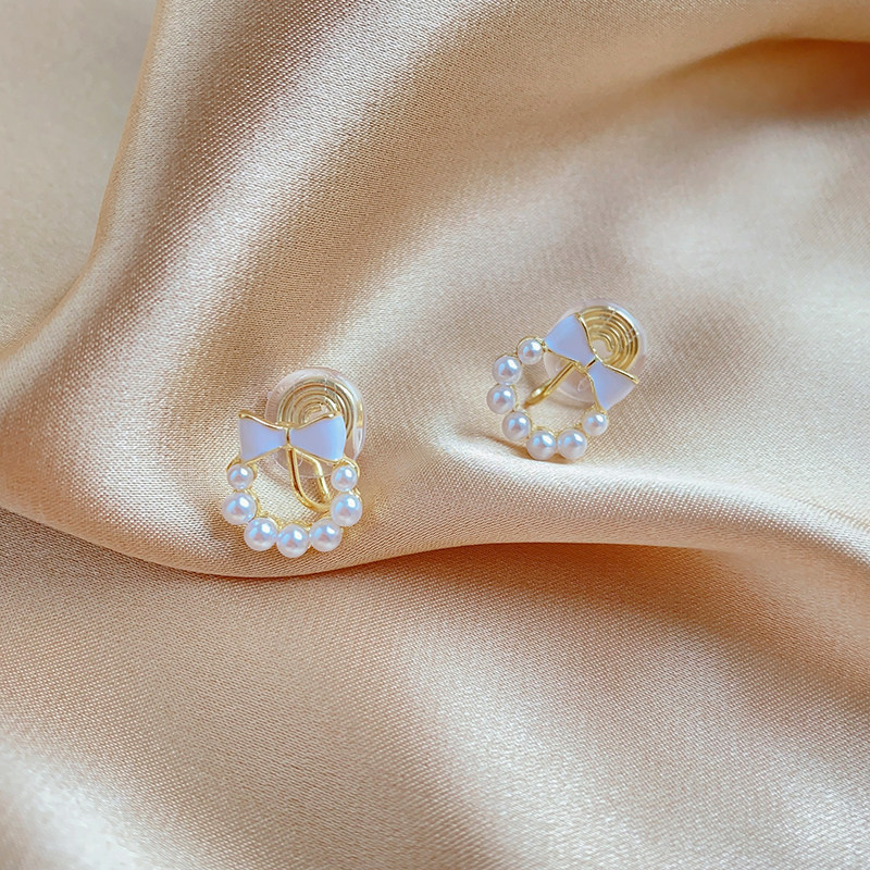 秋冬蝴蝶结珍珠耳环女小众设计感高级轻奢耳钉蚊香盘无耳洞耳夹女,饰品/流行首饰/时尚饰品新,耳夹,淘宝优惠券,粉丝福利购,淘宝优惠卷