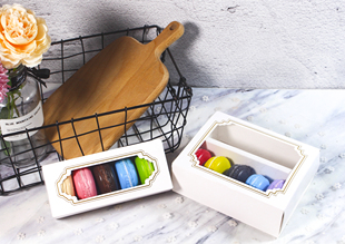 手工虾片包装盒马卡龙包装盒高档雪花酥礼盒包装盒法式5/10粒透明