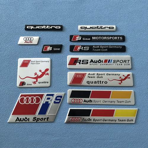 奥迪A3A4L改装金属车贴