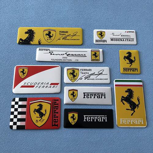 FERRAITeam薄铝标铭牌马标