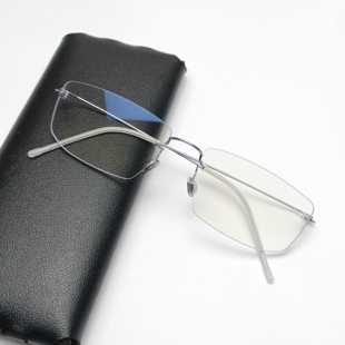 林德2269无框超轻纯钛眼镜框架无螺丝韩东君男女同款重4.2g订制