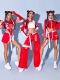 女团演出服红色嘻哈街舞服装 韩舞成人打歌服跳舞jazz爵士舞蹈服女