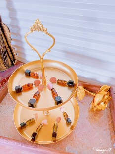 焦糖浅棕古法手工云纹琉璃高级感耳钉「泽索」小众设计做旧风耳饰