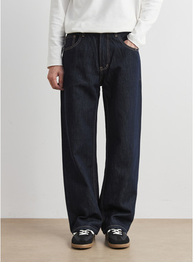 cleanfit活性染原牛直筒长裤秋季2025新款复古水洗牛仔裤