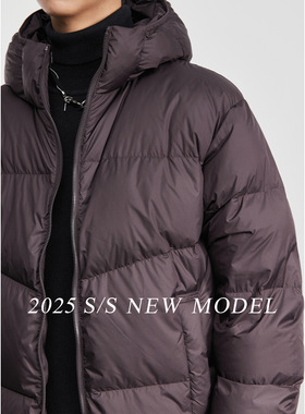 90白鸭绒连帽泡芙羽绒服男冬季防风保暖潮流2026冬新款羽绒服男款